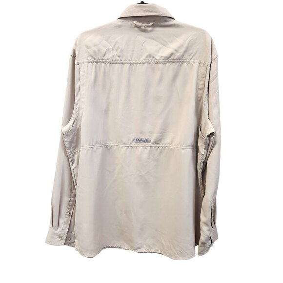 Realtree Long Sleeve Fishing Guide Shirt Light Beige Men's Size L  2199 - Picture 2 of 11